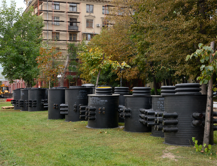 Прокладка кабелей в блоках