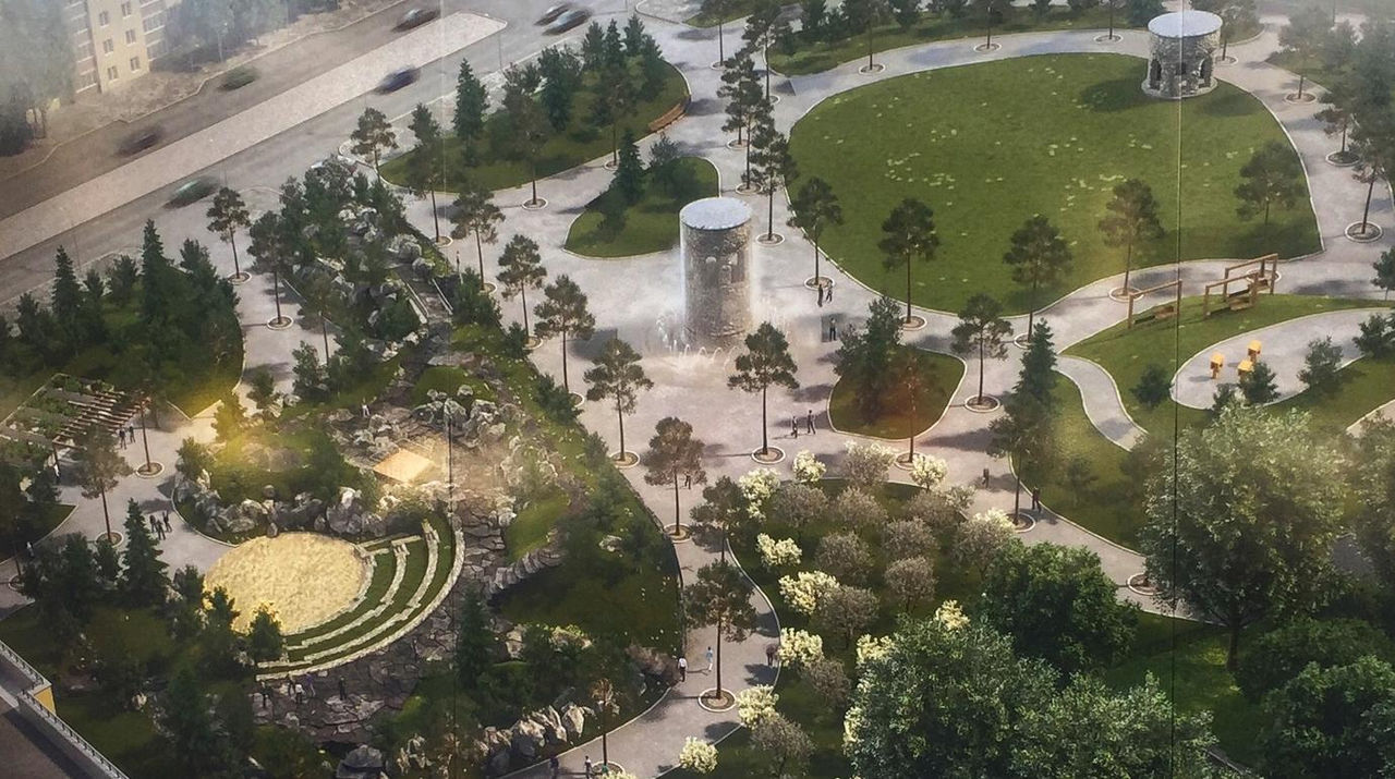 На месте ТРЦ «Зимняя вишня» начались работы по созданию сквера памяти zimnyaa vishnya